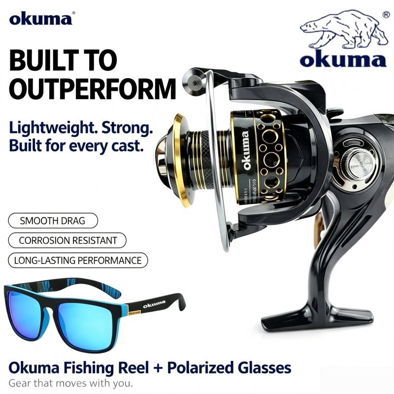 Abu Garcia Reel Max - بكرة صيد OKUMA-Spinning، بكرة صيد معدنية