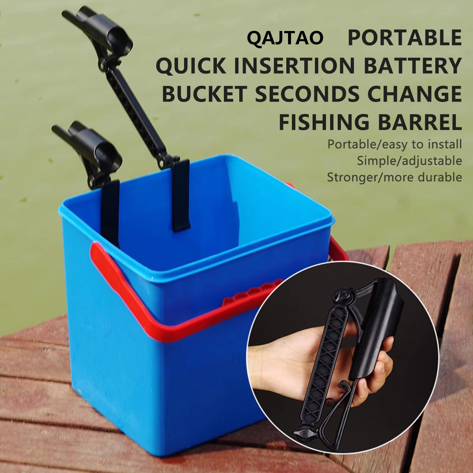 حامل صنارة صيد QAJTAO بطول 10- - مراجعة Fishing Rod Rack وسعره