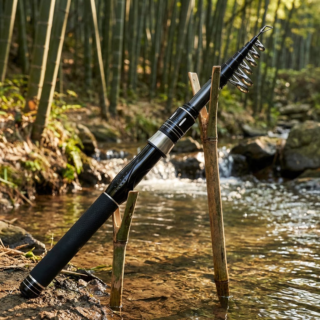 قصبة صيد تلسكوبية خفيفة الوزن  - مراجعة Fishing Rod Telescopic وسعره