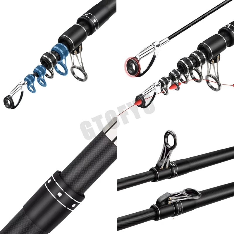 قصبة صيد تلسكوبية 3.6م 4.5م 5. - مراجعة Fishing Rod Surf وسعره